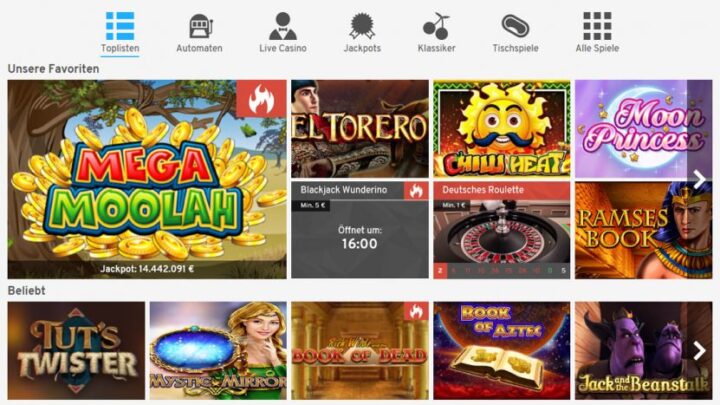wunderino-casino-spiele